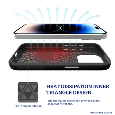 iPhone 16 Rugged Shockproof Case Cover: MagSafe Compatible, High-Quality, Fingerprint-Resistant, Hard Protection - Black
